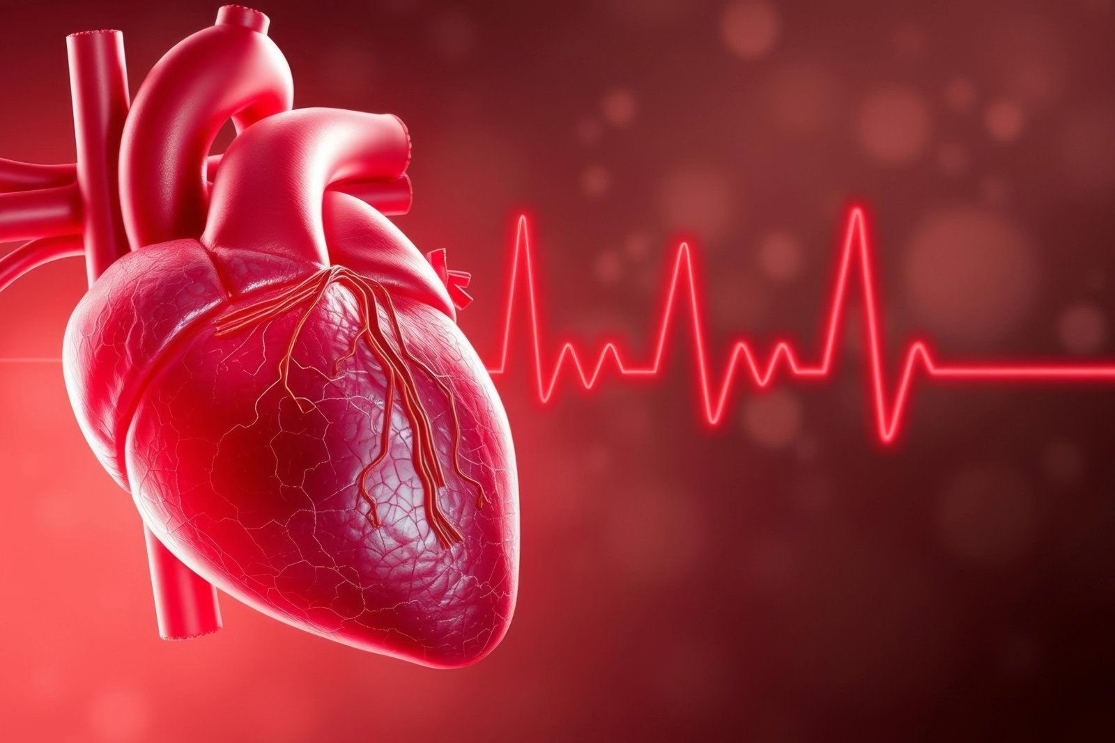 Heart with heartbeat