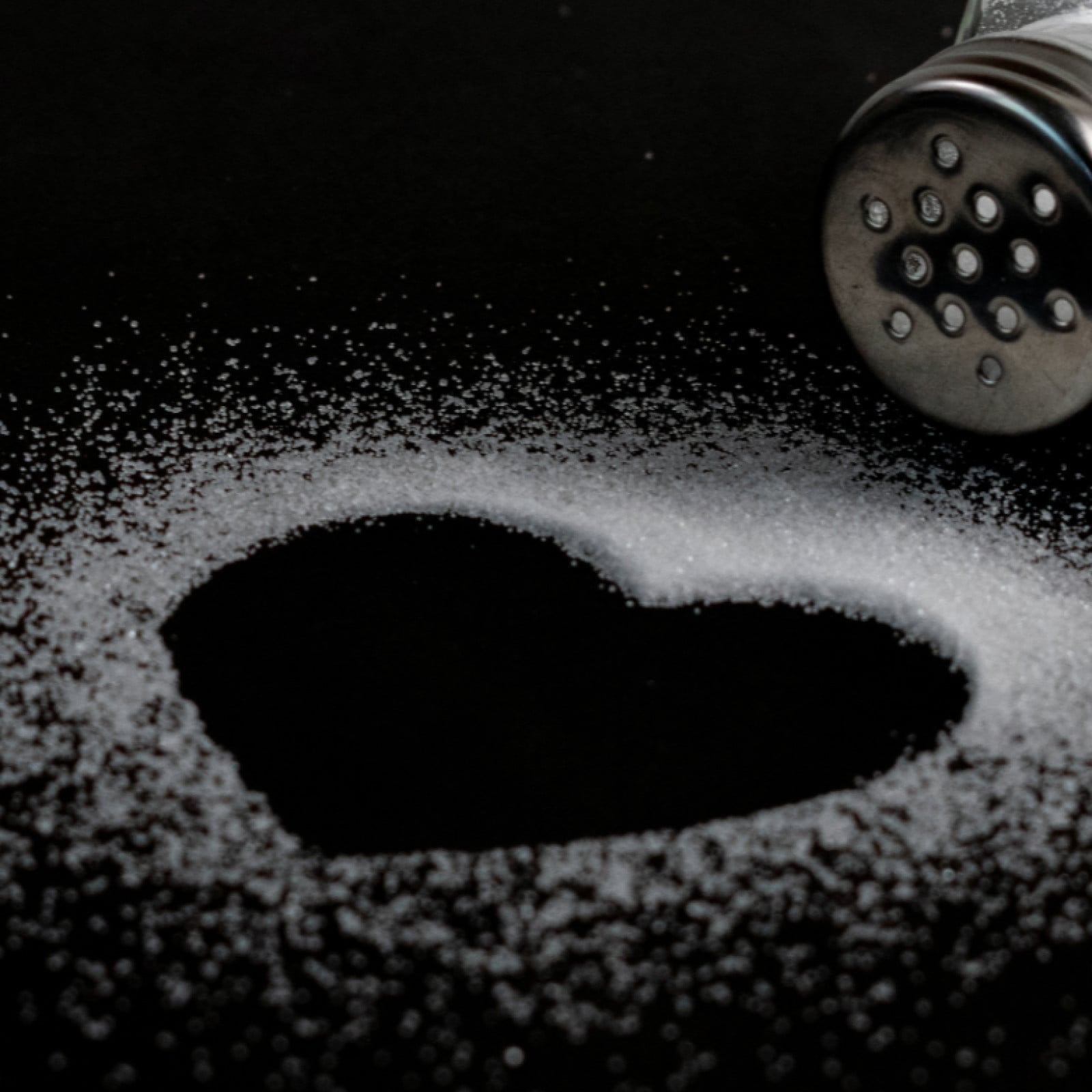 Salt in the shape of a heart