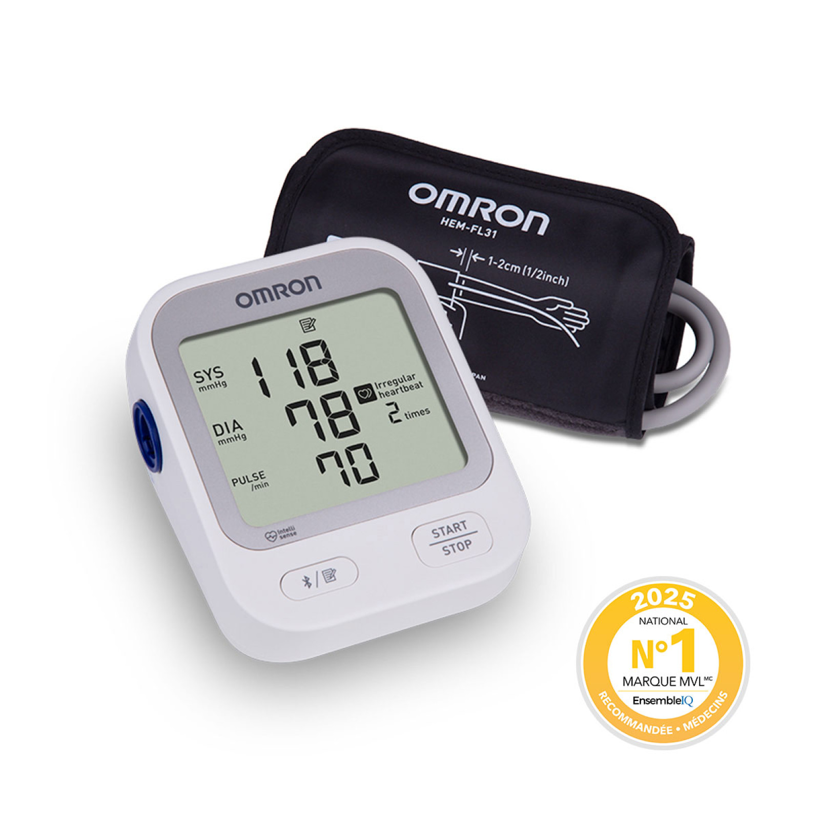 Silver Upper Arm Blood Pressure Monitor | OMRON Healthcare - OMRON