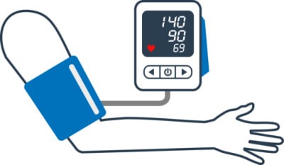 Upper arm blood pressure monitor