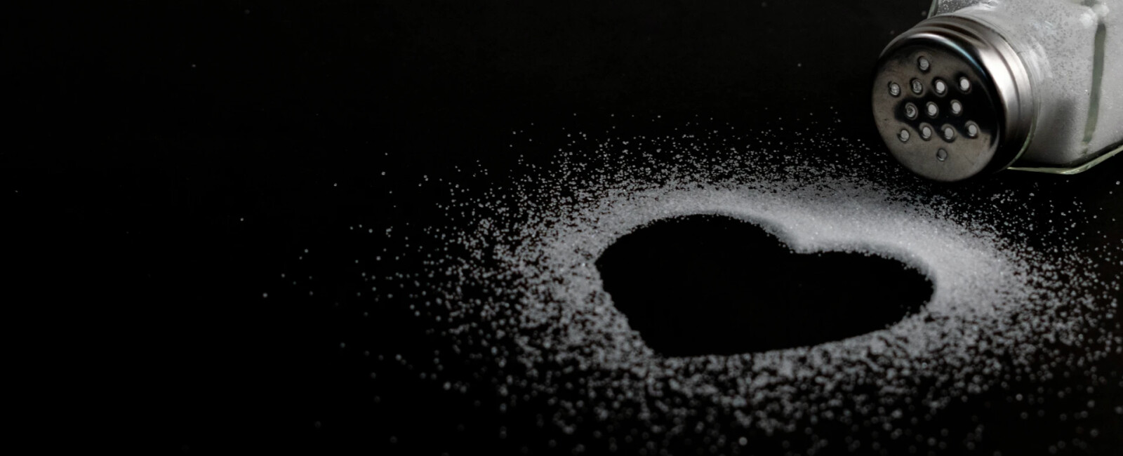 Salt in the shape of a heart