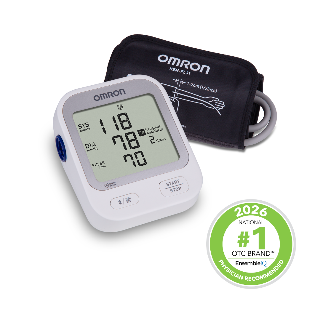 Silver Upper Arm Blood Pressure Monitor | OMRON Healthcare - OMRON