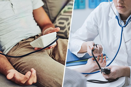 Testing your blood pressure in the doctor’s office and at home