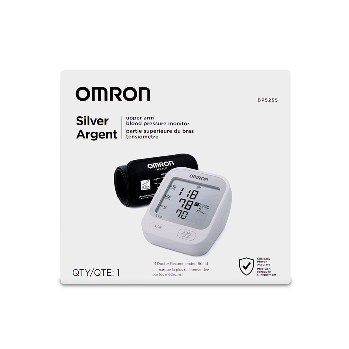 Silver Upper Arm Blood Pressure Monitor view 2