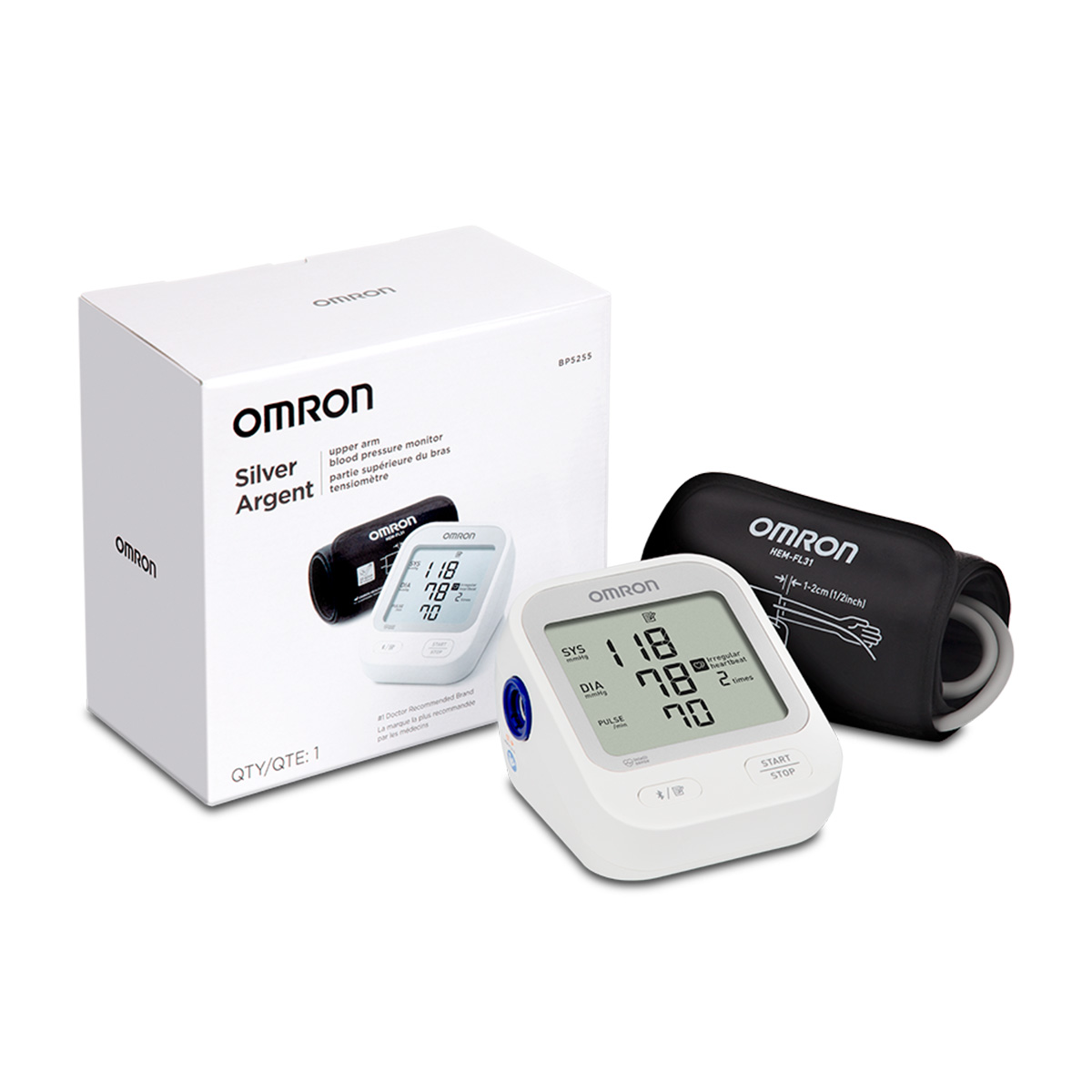 Silver Upper Arm Blood Pressure Monitor view 3