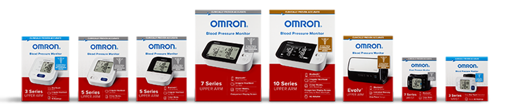 OMRON blood pressure monitors line-up