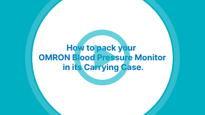 How to pack your OMRON Blood Pressure Monitor in its Carrying Case