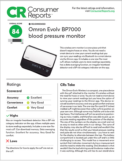 BP7000 Consumer Report